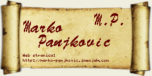 Marko Panjković vizit kartica